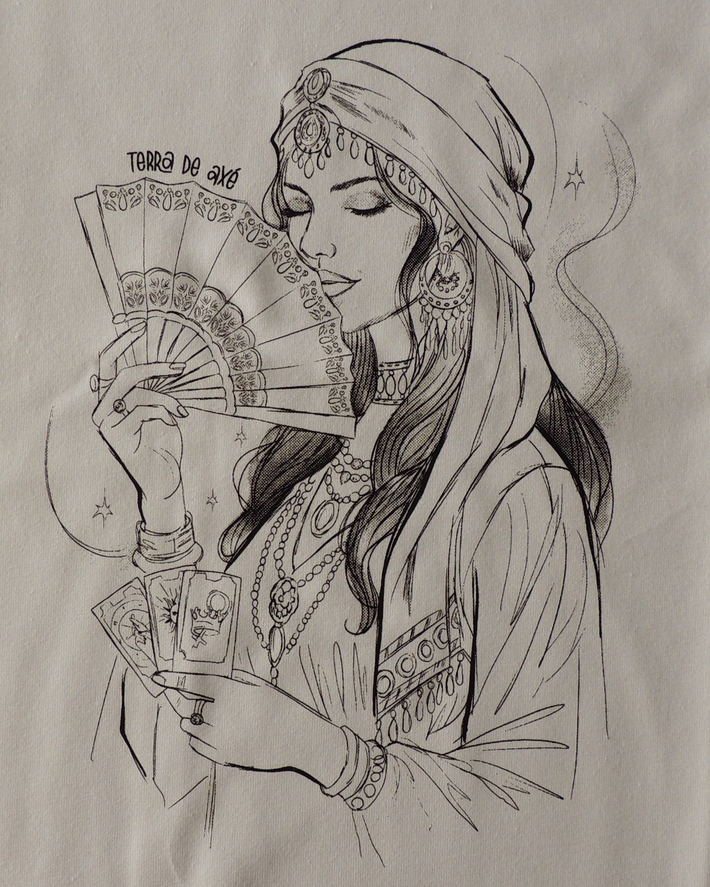 Camiseta Baby Look Cigana - Coleção Ponto Firmado